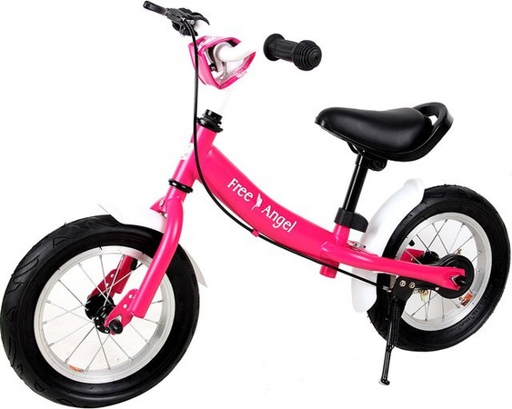 Spielwerk Kinderlaufrad Street Angel Pink mit Bremse und höhenverstellbarem Sitz aus Stahl und Kunststoff