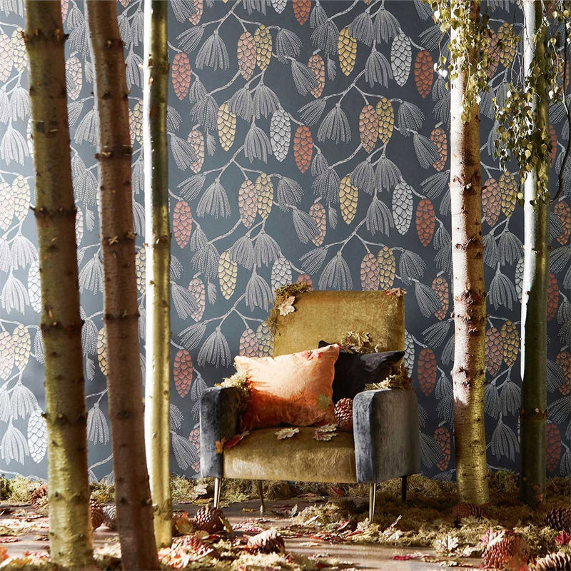 Harlequin Tapete Epitome Floral Botanical in Gold und Grau aus Vlies - Bild 2