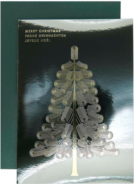 Rico Design Paper Poetry Grußkarte Tanne grün B6 - Bild 1