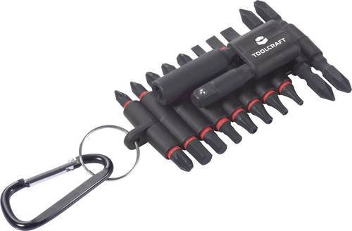 TOOLCRAFT Bit-Set TO-10911216, 20-teilig, aus Stahl in Rot, Gelb und Schwarz, inklusive Schlitz, Kreuzschlitz Phillips, Kreuzschlitz Pozidriv, Außen-Sechskant und T+ Profil - Bild 1