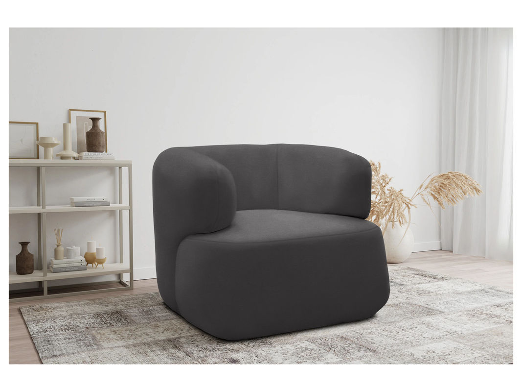DOMO 2-Sitzer Sofa Calais in Dunkelgrau mit modernem Design, Breite: 90 cm, Tiefe: 86 cm, Höhe: 86 cm - Bild 2