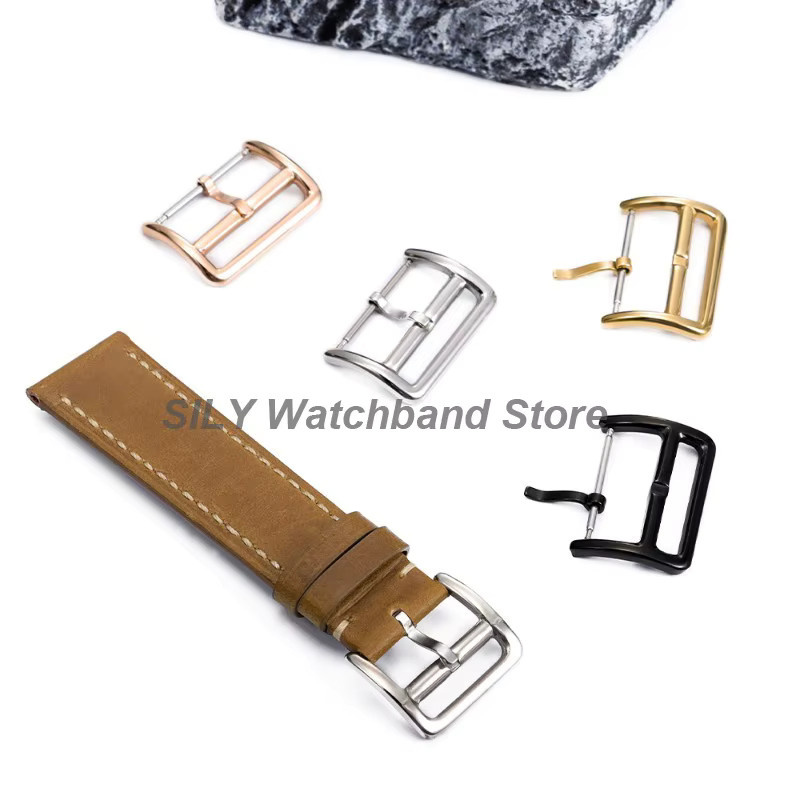 asukaband Uhrenschnalle Edelstahl, Silber, quadratisch, Unisex - Bild 4