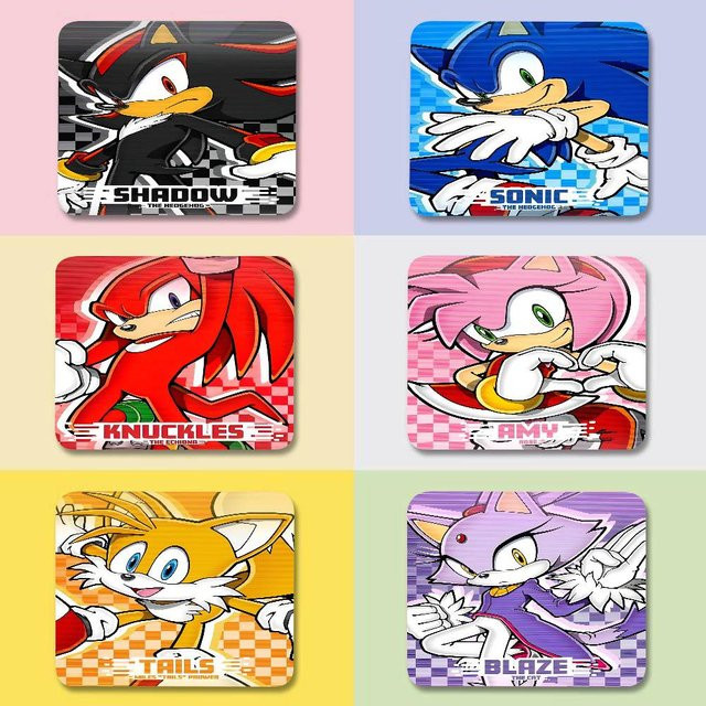 Rastar Anime S-Sonic Charakter Mauspad Rutschfeste Schreibtischunterlage für PC und Laptop in Multicolour - Bild 1