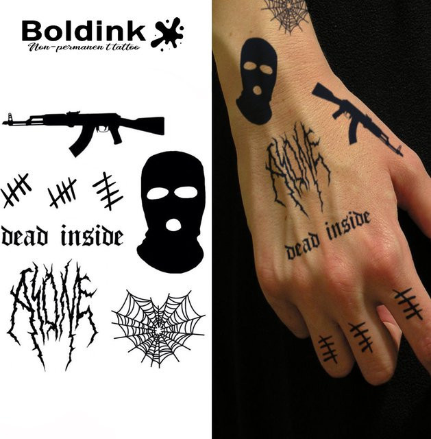 Boldink Shadowed Rebellion Temporäres Tattoo, wasserfest, semi-permanent - Bild 1