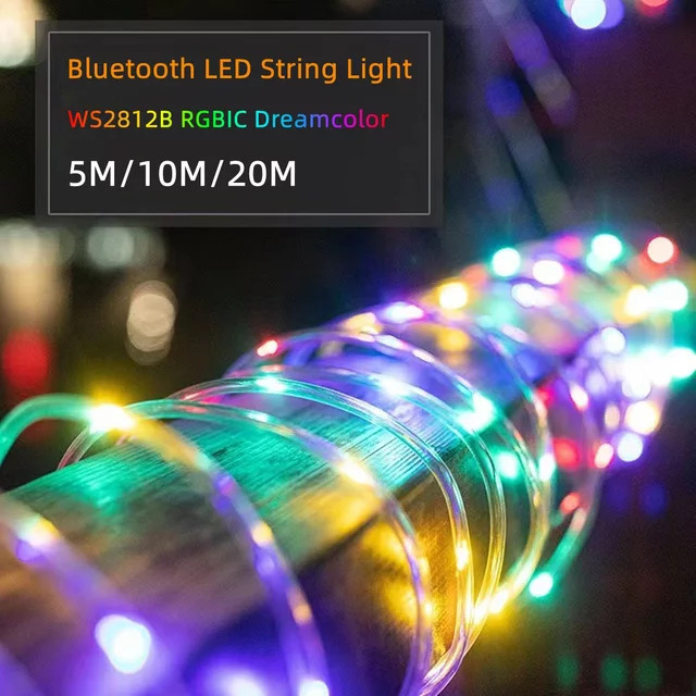 Lcamaw RGB IC WS2812B LED Lichterkette für Outdoor und Dekoration mit USB 5V Anschluss - Bild 1