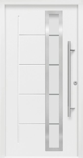 Sicherheits-Haustür Splendoor ThermoSpace Prime Paris RC2 mit Glaseinsatz, Farbe: Weiß, B/H: 110 x 210 cm, Anschlag Rechts - Bild 1