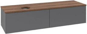 V&B Waschtischunterschrank Antao ohne Frontstruktur in Anthrazit lackiert, B/T: 160 x 50 cm - Bild 1