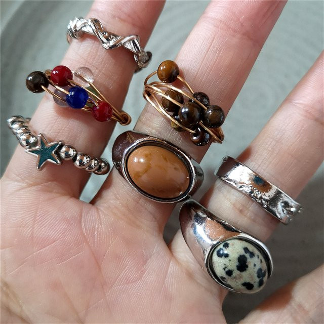 imixlot Ring, Tigerauge, Silber, Damen, Vintage - Bild 1
