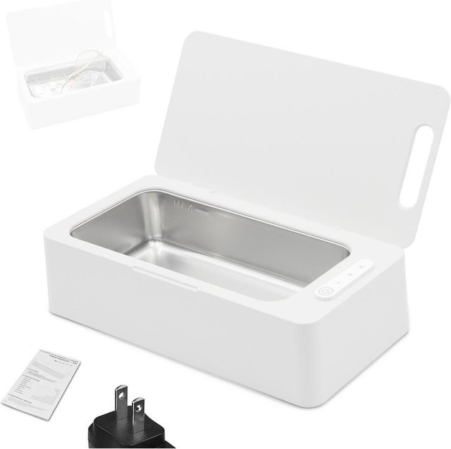 TOMTOP JMS Digitales Ultraschallreinigungsgerät aus 304 Edelstahl mit 42000Hz Hochfrequenz, Weiß, 530ml - Bild 1