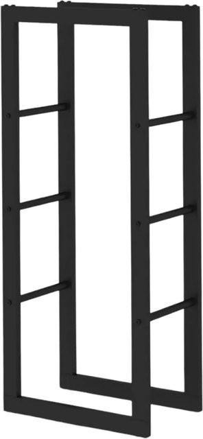 DELUKE Kaminholzregal KEOP aus Metall in Schwarz, B/T/H: 40 x 25 x 100 cm - Bild 1
