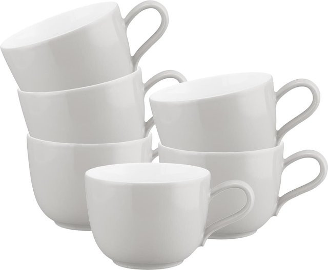Seltmann Weiden Kaffeetassen Liberty Pure Colors Weiß 6er Set 260 ml - Bild 1