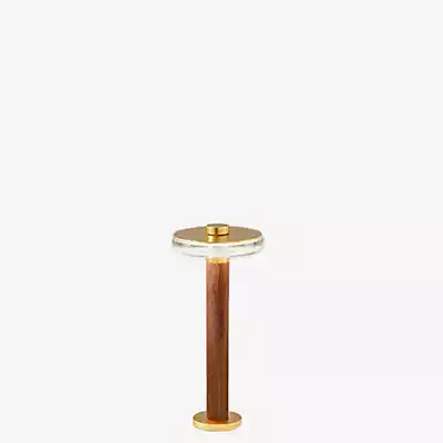 Panzeri Venexia LED Outdoor Sockelleuchte in Gold/Messing mit transparentem Glas - Bild 1