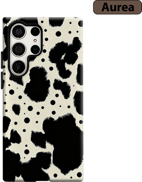 Stoßfeste Handyhülle in Kuhfell-Textur für Samsung Galaxy S26 S25 S24 S23 Ultra Plus, robuste Doppelschicht-Schutzhülle, Mehrfarbig - Bild 1