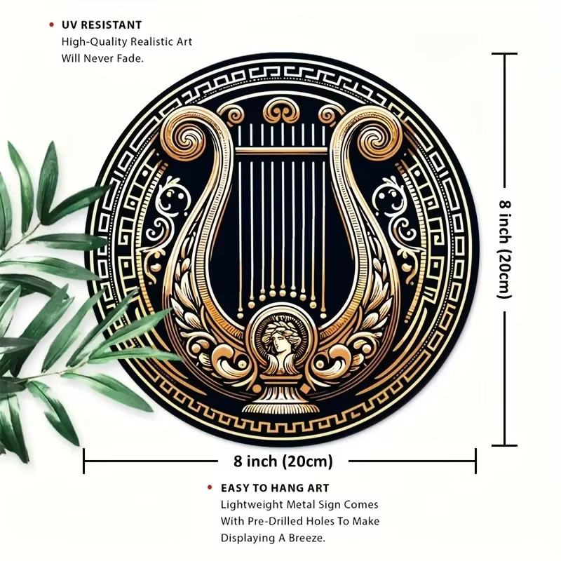 Potdemiel Vintage Wanddekoration mit geometrischen Mustern in Schwarz und Gold - Bild 3