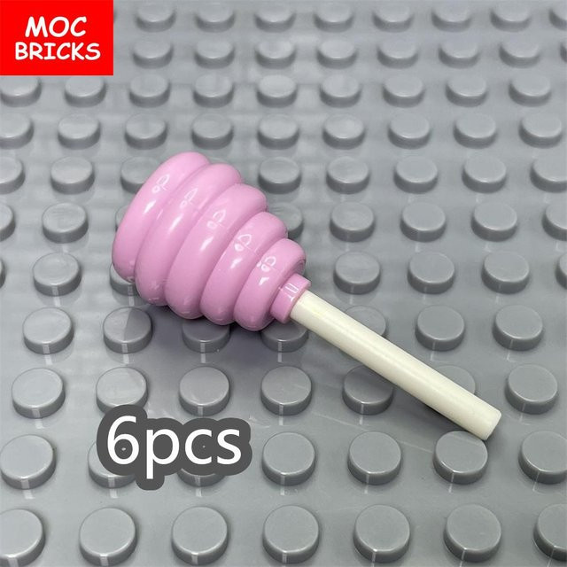 Yiran toy MOC Steine Süßigkeiten Zucker Freunde, Bausteine Mini Block Sets, 12-teiliges Set, rosa, ab 6 Jahren - Bild 1