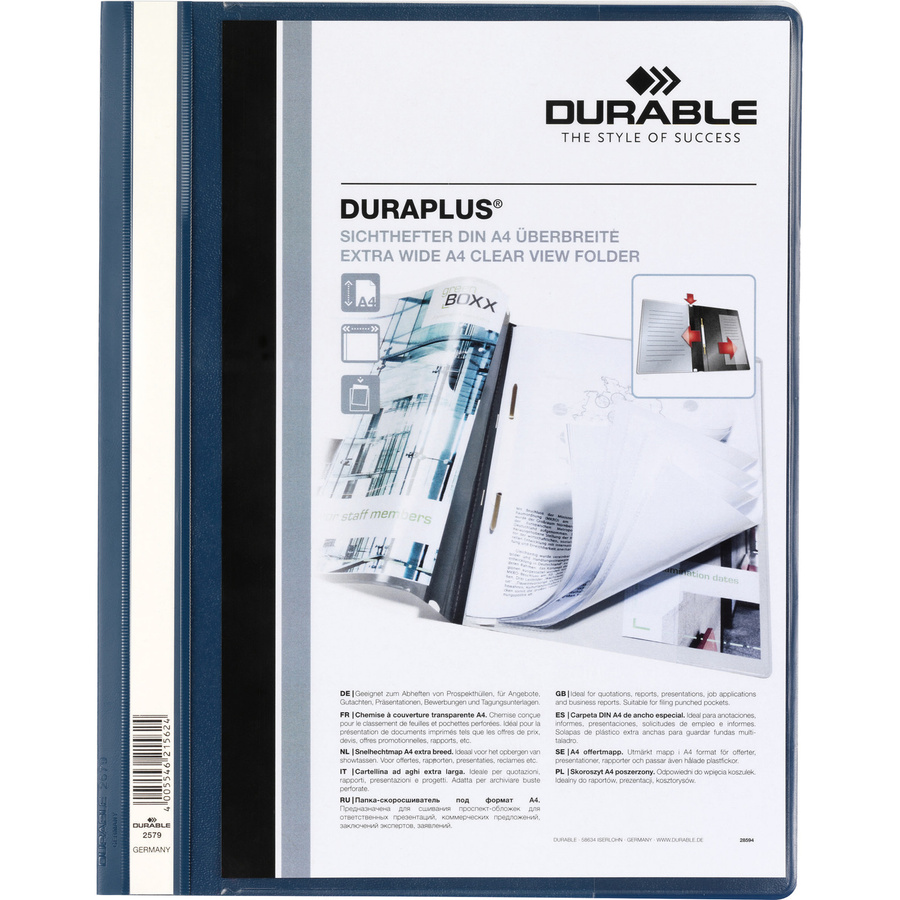 DURABLE Angebotshefter DURAPLUS für A4 in Blau und Transparent - Bild 2