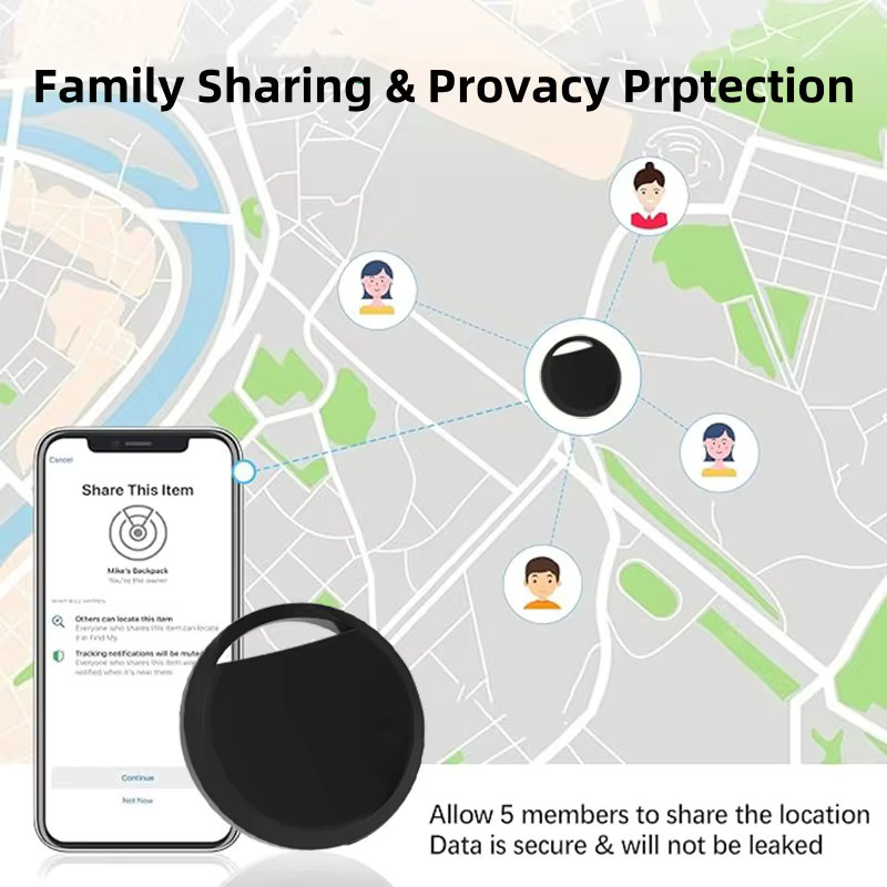 RSH Security Anti-Lose Locator für iOS, Bluetooth GPS-Tracker für Apple Find My, Schwarz - Bild 5