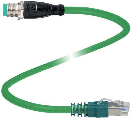 Pepperl+Fuchs 70134555 Sensor-Aktor-Steckverbinder konfektioniert, Cat5e Ethernet/LAN, grün, 50 m - Bild 1