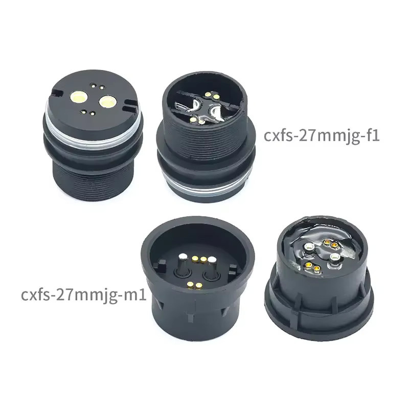 DIVEDEER Magnetstecker 4Pin mit Draht und Lötzinn, 18A 24V, wasserdichter Ladestecker in Schwarz - Bild 3