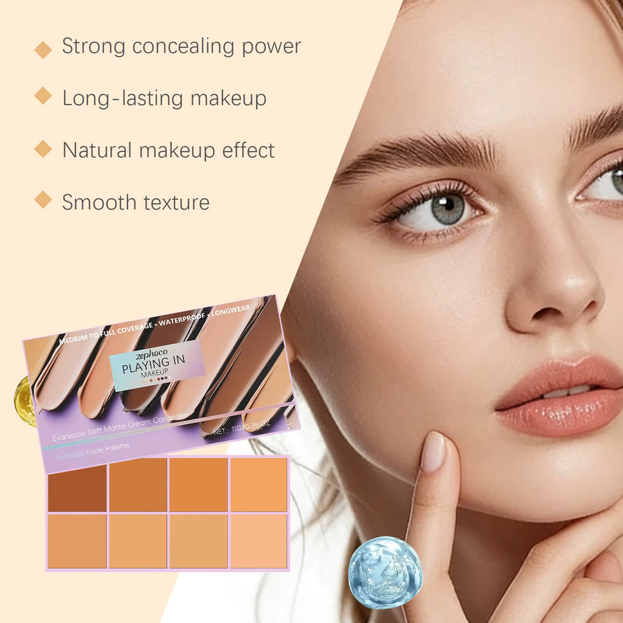 zephoco Concealer Cream, Soft Matte, 8 Farben, Unisex - Bild 2