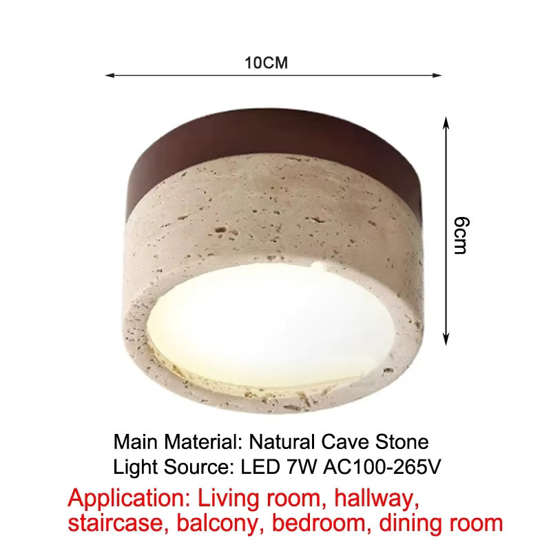 LED Deckenleuchte im Wabi Sabi Design in Beige für Wohnzimmer, Schlafzimmer und Flur - Bild 3