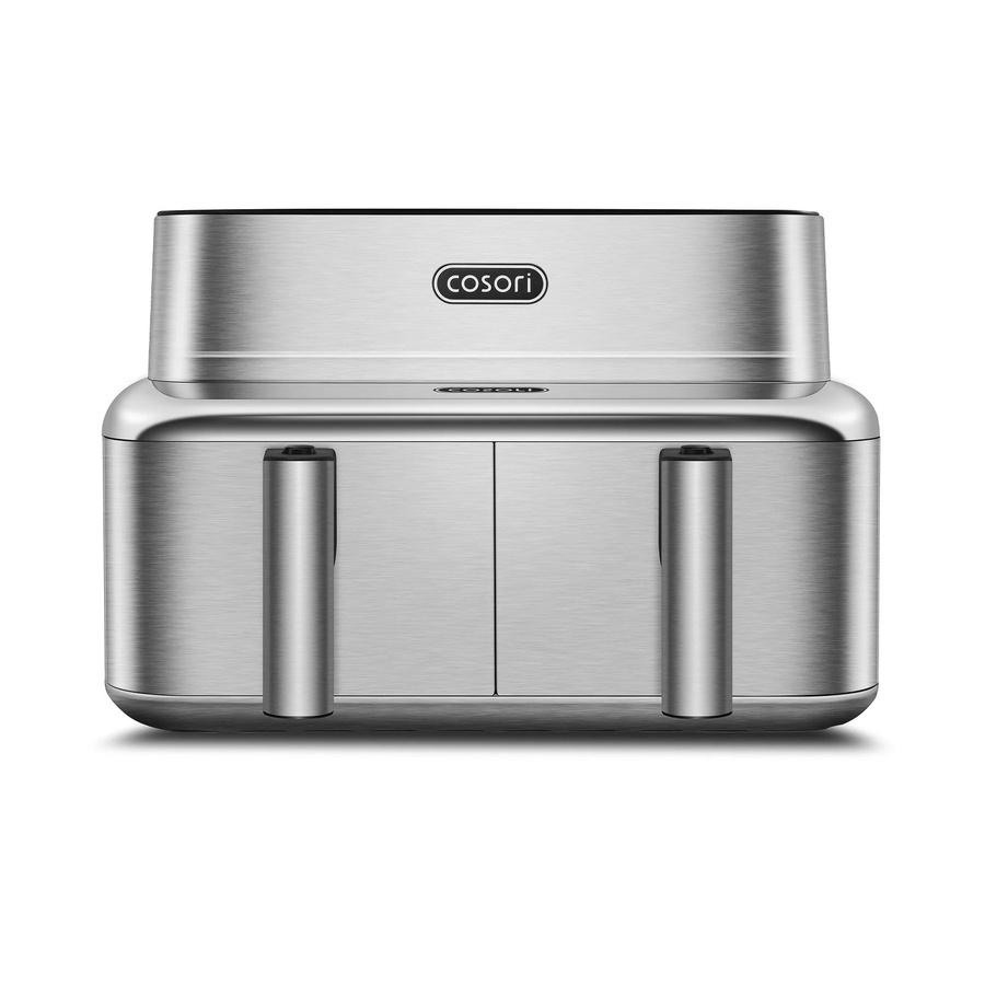 COSORI ICONIC Dual Edelstahl-Heißluftfritteuse mit App-Steuerung, Silber, 8,6 Liter - Bild 1