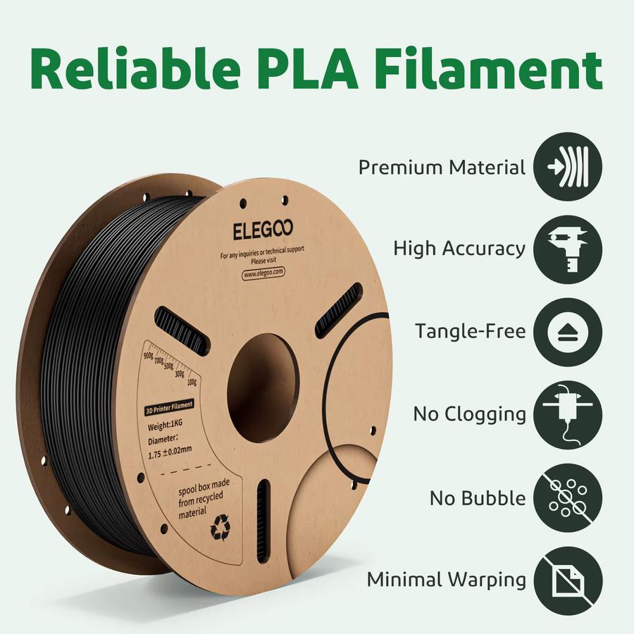 ELEGOO PLA+ Filament 1,75mm für FDM Drucker, Farbe: Beige - Bild 3