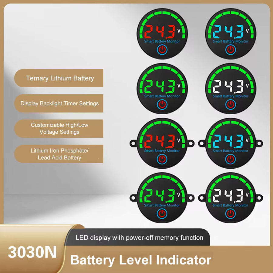 Gaqqee Digital-Voltmeter LED Batteriestandsanzeige für 3S-14S Lithium-Batterien in Rot und Schwarz - Bild 3