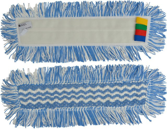 Diversey TASKI Jonmaster Ultra HD Damp Mop Premium HD Moppbezüge mit Fransen für die feuchte Bodenreinigung, Blau, 10er Pack - Bild 1