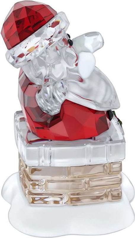 Swarovski Weihnachtsmann Kristallfigur als hängendes Dekorationsobjekt in Silber und Mehrfarbig aus Glas - Bild 1