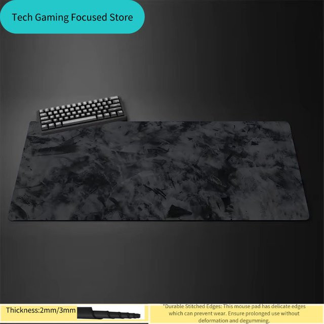 Potdemiel Gaming Mauspad XXL in Grau als Desktop-Tastatur-Tischunterlage - Bild 1