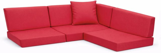 Setgarden Palettenkissen 8er Set für Outdoor in Rot mit Sitzkissen und Rückenkissen, Sitzkissen B/T/H: 120 x 60 x 10 cm, Rückenkissen B/T/H: 120 x 40 x 10 cm - Bild 1