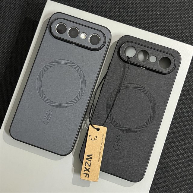 Magnetische Schutzhülle für VIVO X 300 FE aus PC und TPU in Schwarz mit Leder-Optik, Anti-Fingerabdruck und Anti-Rutsch-Funktion - Bild 1