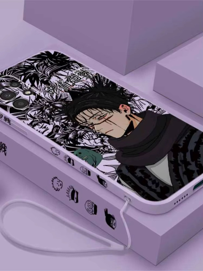 Jujutsu Kaisen Choso Silikon Handyhülle mit Liquid Left Rope für Samsung Galaxy S26 S25 S24 S23 S22 S21 S20 Ultra Plus Lite, Mehrfarbig - Bild 3