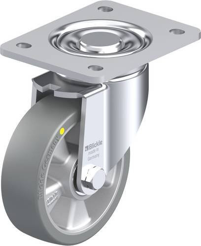 Blickle Lenkrolle LH-ALTH 125K-3-AS in Silber und Grau mit 125 mm Rad-Durchmesser und einer Tragfähigkeit von max. 550 kg - Bild 1