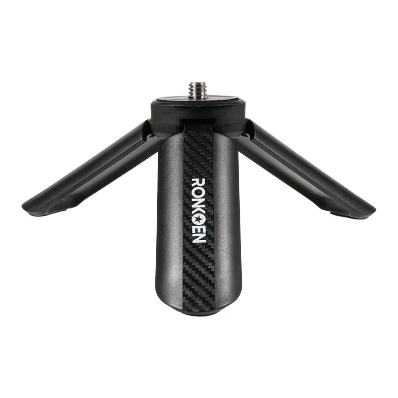 Ronkoen Mini Stativ für DJI Action 4/5 Pro und DJI Pocket 3, Tragbarer Desktop-Ständer für Kamera und 360 Panorama Motion, Schwarz - Bild 6