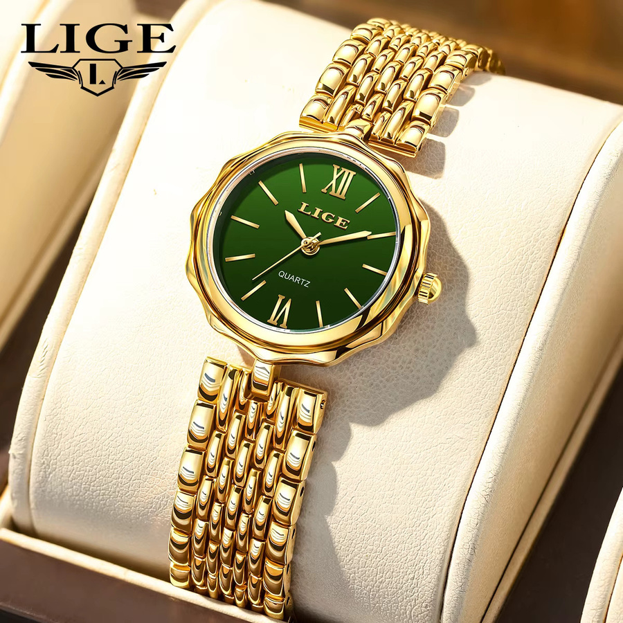 LIGE Armbanduhr Quarz, Edelstahl, Gold, Damen - Bild 6