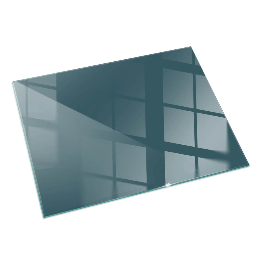 Tulup Funkenschutzplatte aus Glas für Kaminöfen in Türkis, B/H: 60 x 40 cm - Bild 2