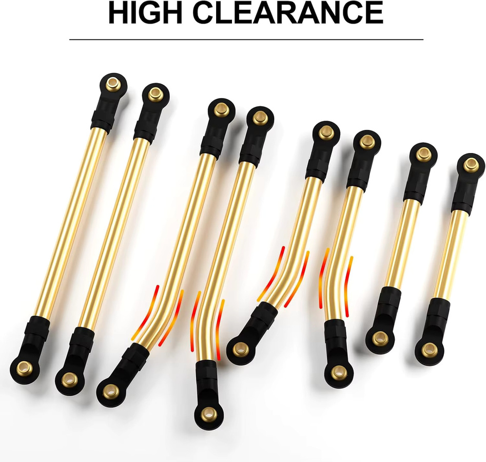 Esilun Messing Link Set High Clearance Chassis Links, 8-teiliges Set, Zubehör - Bild 4