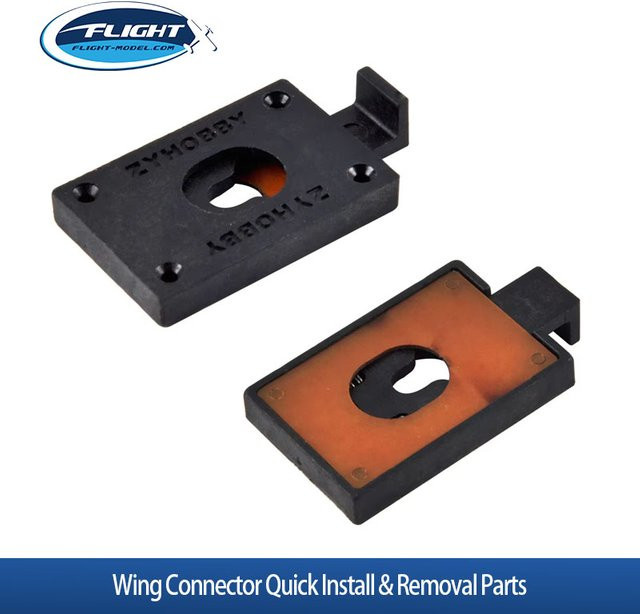 FLIGHT-MODEL.COM Flügelverbinder, Ersatzteile, 2er-Set, Kunststoff, Schwarz - Bild 1