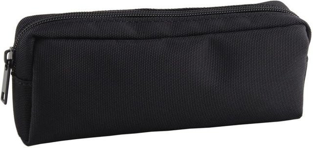 Schlichtes Federmäppchen aus Polyester in Schwarz für die Schule - Bild 1