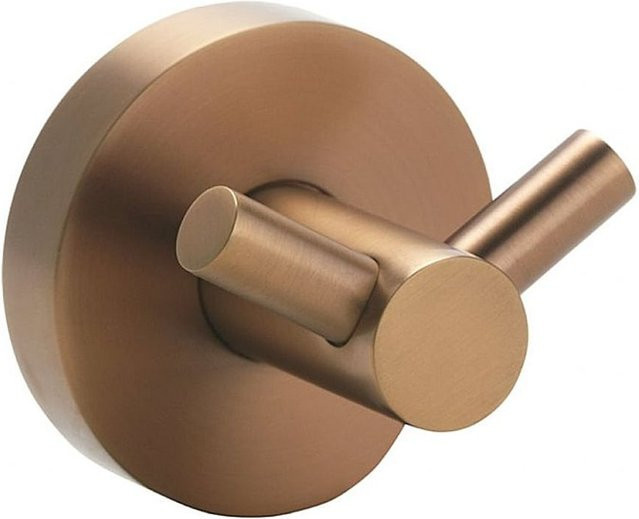 Brillantbad BAMBER Doppelkleiderhaken Messing Gold Kupfer matt B/T/H: 5,5 x 5,5 x 5 cm - Bild 1