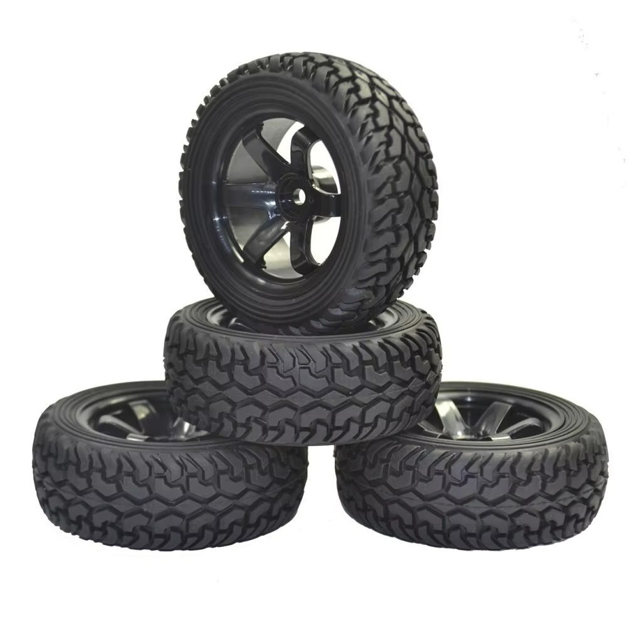 RcAidong Rallye-Reifen, 1/10, 12 mm Sechskanträder, Schaumstoffeinsätze, 1/16 - Bild 3