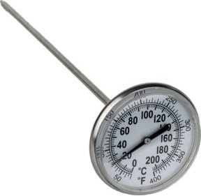 KS Tools Thermometer in Silber, Messbereich 0-200°C/0-400°F, Länge: 21 cm - Bild 1