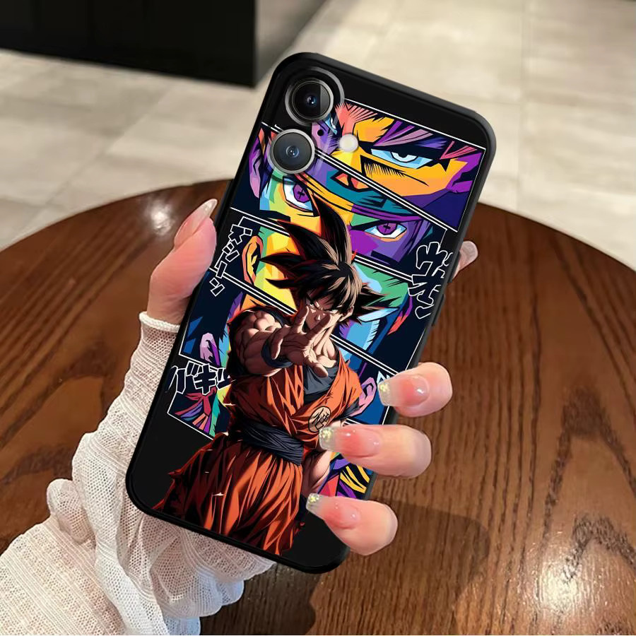 Dragon Ball Son Goku Handyhülle für iPhone 12 13 14 15 16 17 Pro Max und weitere Modelle, Schwarz, weiche Schutzhülle - Bild 3