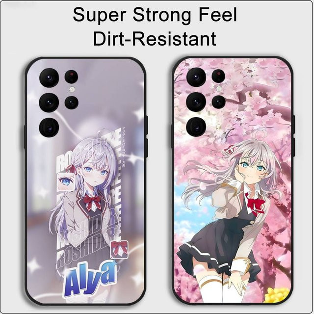 Kawaii Anime Girl A-Alya Handyhülle für Samsung Galaxy S21 S22 S23 S24 S25 FE Plus in Schwarz und Multicolour - Bild 1