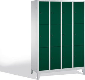 C+P Fächerschrank Classic Garderobe mit 12 Fächern, Front Resedagrün, Korpus Lichtgrau, H x B x T: 185 x 119 x 50 cm - Bild 1