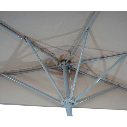 MVG Sonnenschirm aus Aluminium und Polyester in Weiss, B: 285 cm, T: 145 cm - Bild 3