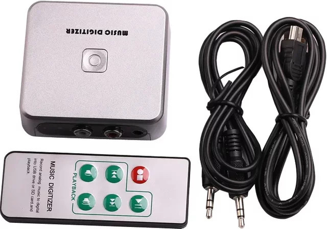 Ezcap Audio Capture Recorder Box in Silber zur Digitalisierung analoger Musik in das MP3-Format mit USB- und SD-Karten-Speicherung - Bild 1