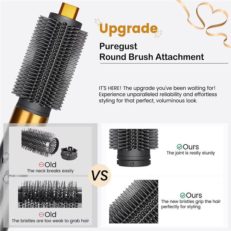 Dyson Coanda 2X Rundbürstenaufsatz für glattes lockiges Haar, Pink/Grau - Bild 3